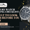 Luxury Watch Buying Checklist: What to Know Before You Buy