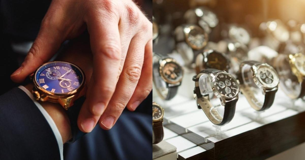 Men With Watch in his hand and also Watch Collection is here