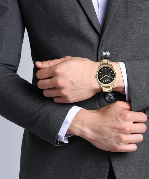 Armani Exchange Modern Automatic Watches With Formal Wear