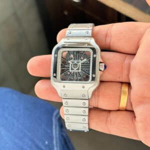 Cartier Santos Skeleton White Dial