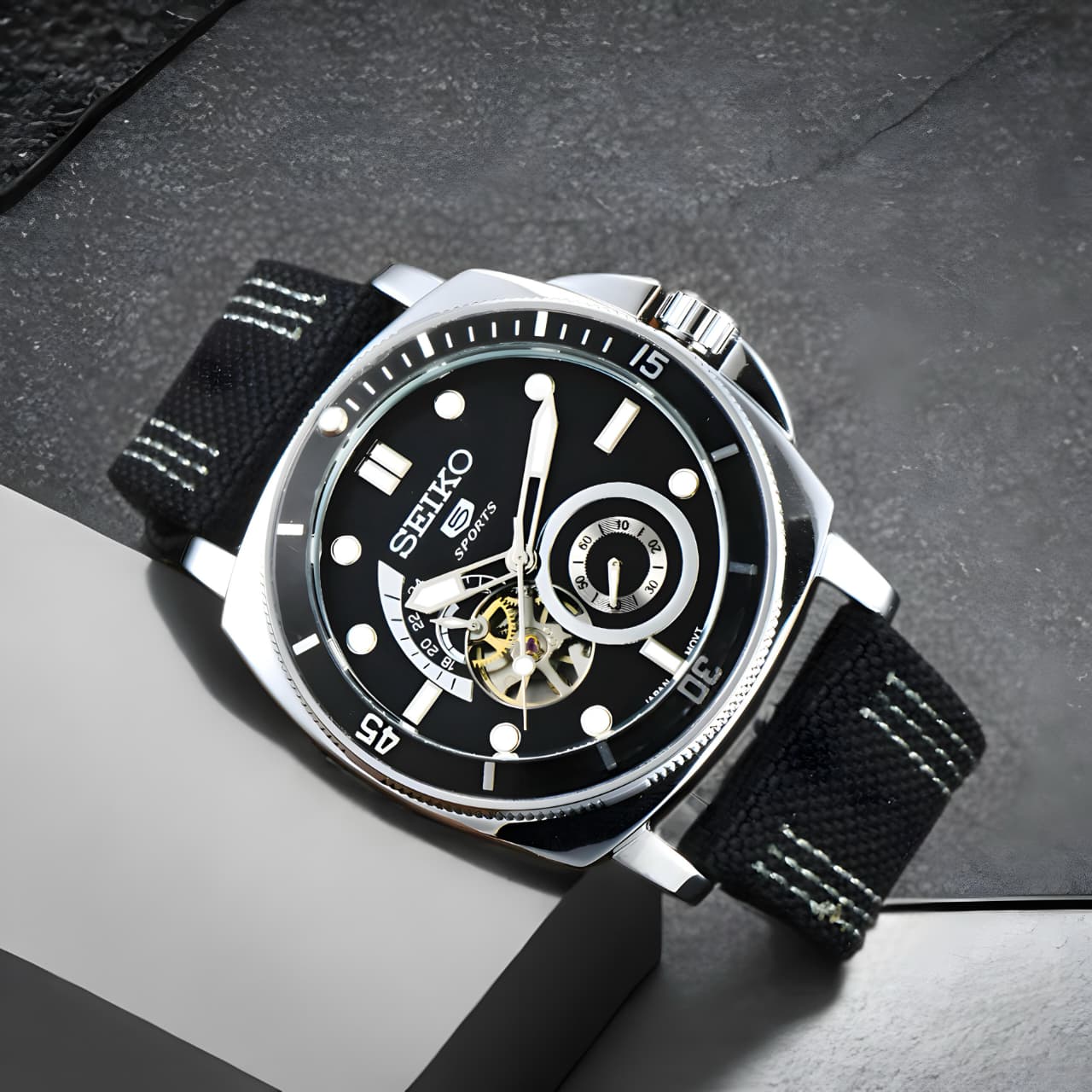 Seiko Tourbillon Automatic Black - Luxury Watchman