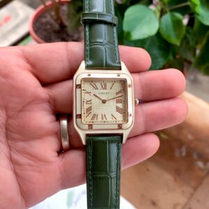 Cartier Santos Dumont Laquer Green Quartz