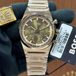 Hugo Boss Chronograph Rosegold Green Dial