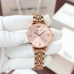Emporio Armani Rose Gold Diamond Dial