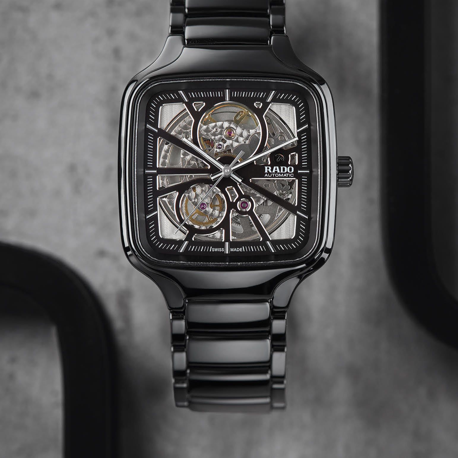 Rado Black Ceramic Open Heart Automatic - Luxury Watchman