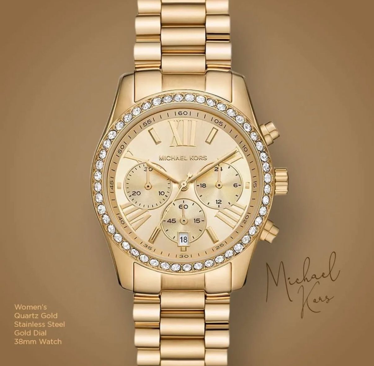 Michael Kors Gold-Tone Slim Quartz - Luxury Watchman