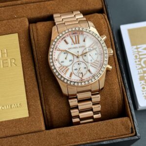 Michael Kors Pink Ceramic Rose Gold Quartz